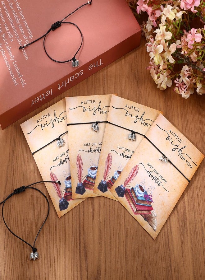 Motthjcw 25 Sets Christmas Book Club Gifts for Women, Book Lovers Gifts Reading Bookworm Bracelet with Wish Card, Friendship Bracelet Gifts for Reading Lovers Librarian Bookish Readers Teacher - Image 4